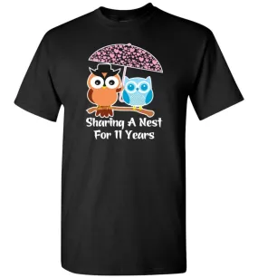 11 Years Wedding Anniversary Gifts Valentine's Day T-Shirt