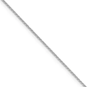 1.15mm 14k White Gold Diamond Cut Oval Open Cable Necklace Chain