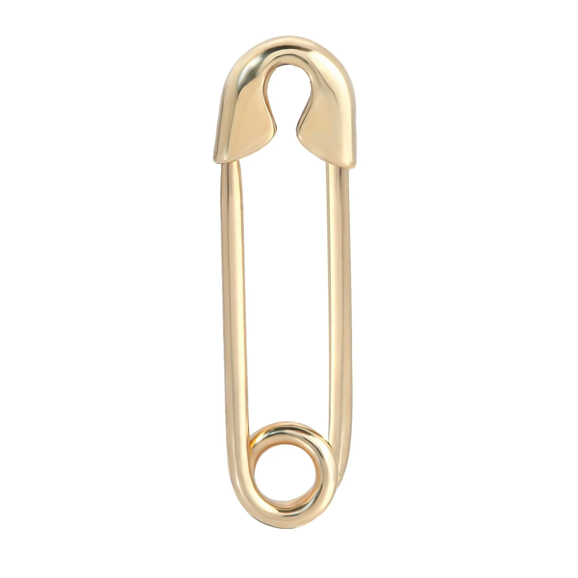 14k Gold Safety Pin Earring