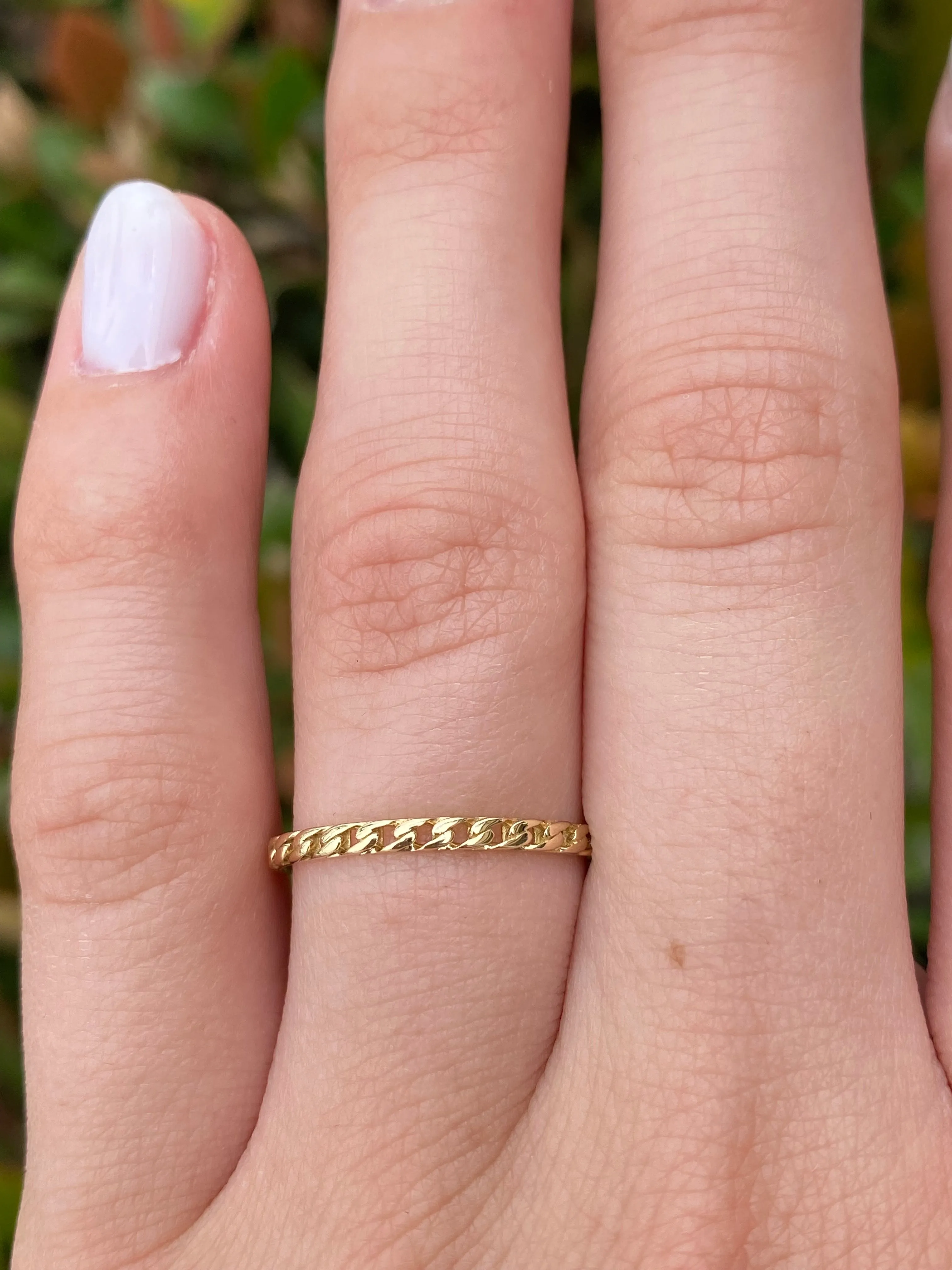 14K Yellow Gold Mini Cuban Band