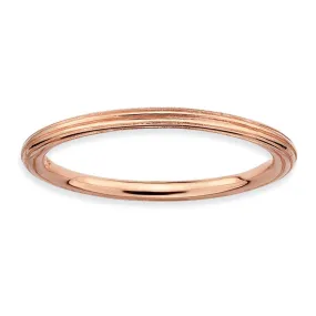 1.5mm Stackable 14K Rose Gold Plated Silver Simply Elegant Band