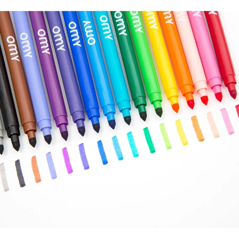 16 ULTRA WASHABLE MARKERS<br> OMY