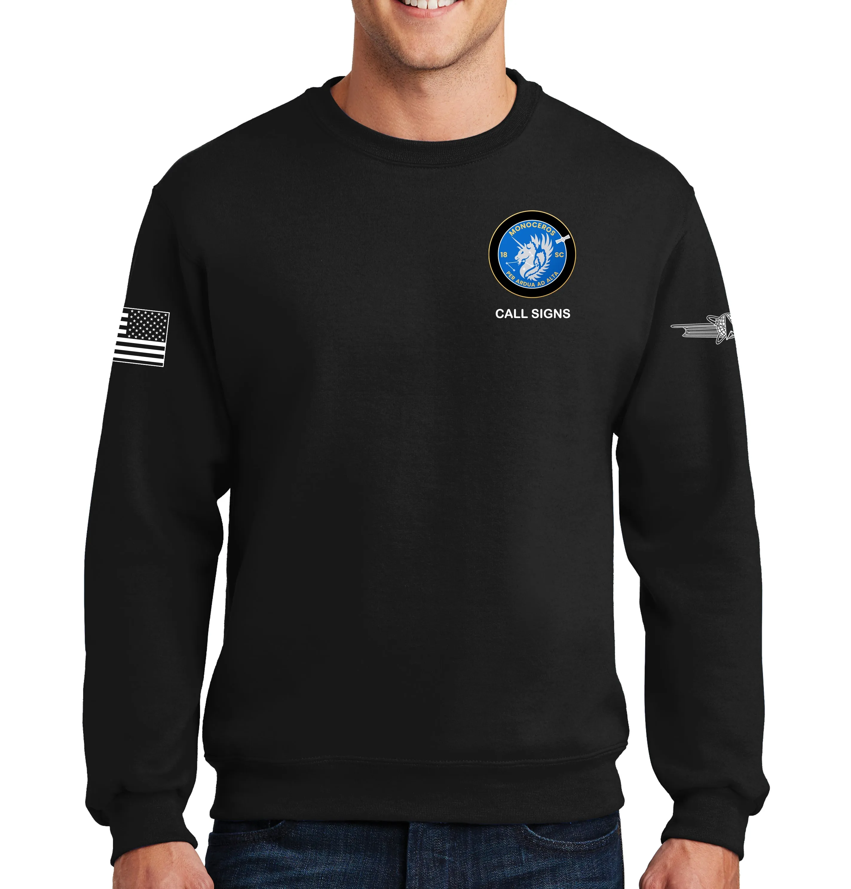 18th Monoceros Crewneck Unisex Sweatshirt. This shirt IS approved for PT.