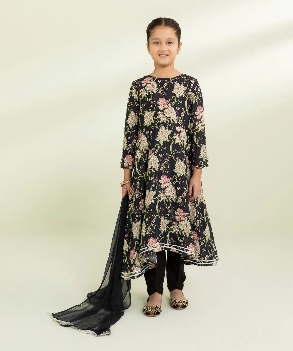 2 Piece - Printed Raw Silk Suit