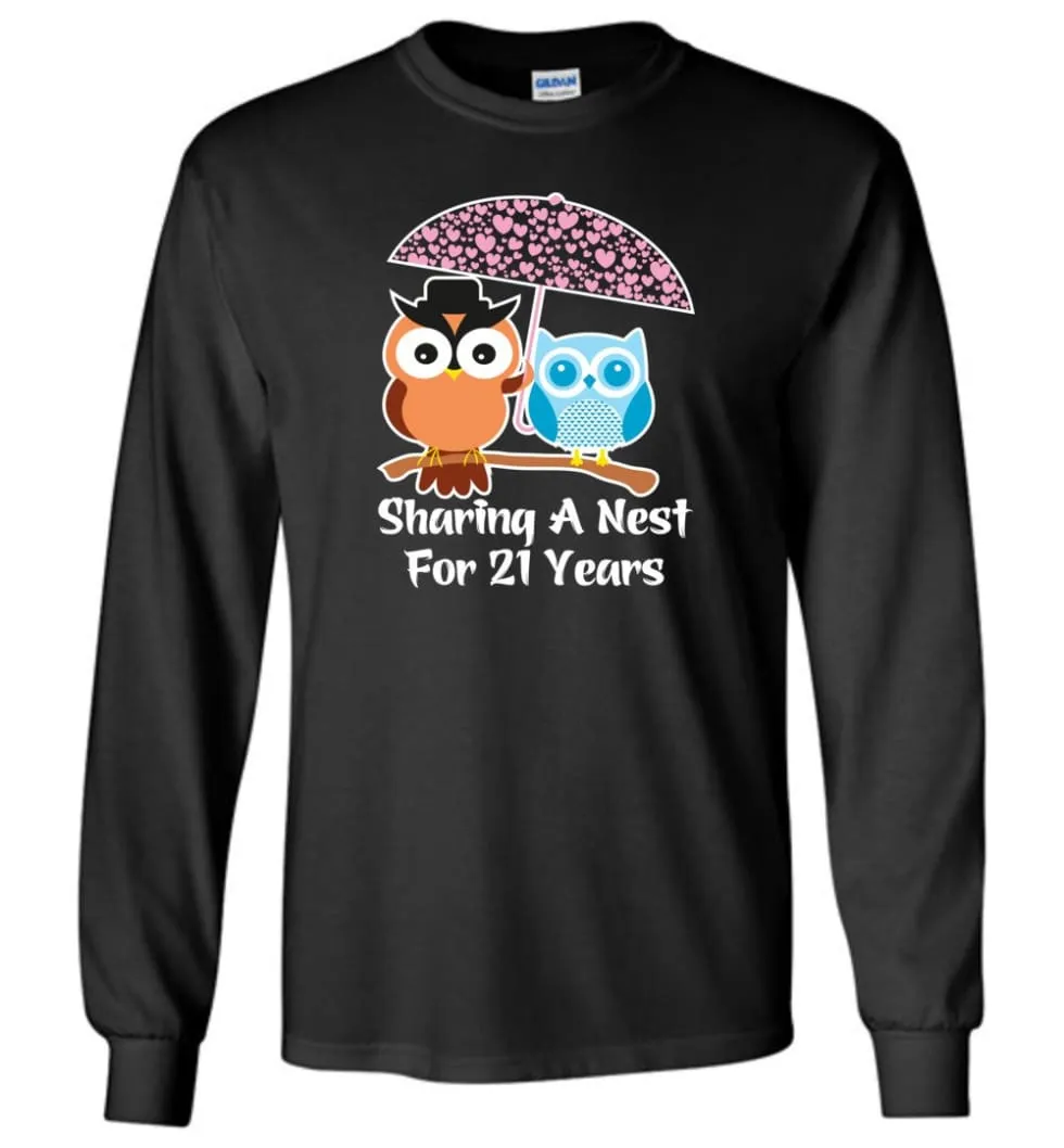 21 Years Wedding Anniversary Gifts Valentine's Day Long Sleeve T-Shirt