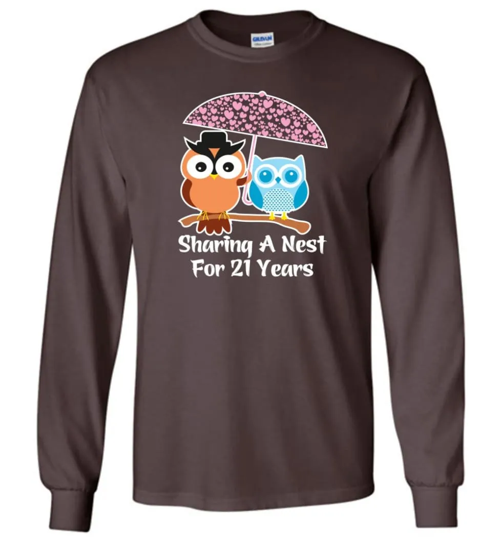 21 Years Wedding Anniversary Gifts Valentine's Day Long Sleeve T-Shirt