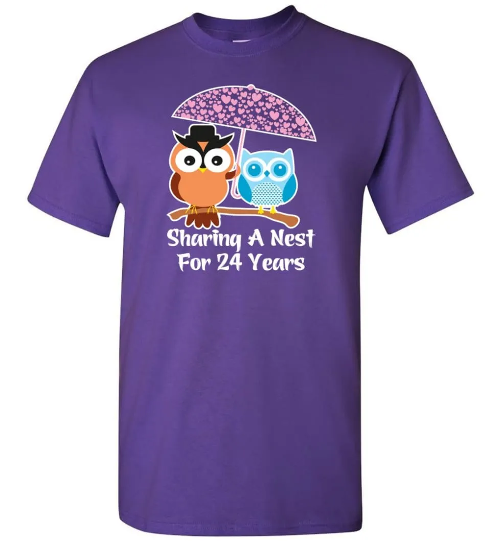 24 Years Wedding Anniversary Gifts Valentine's Day T-shirt