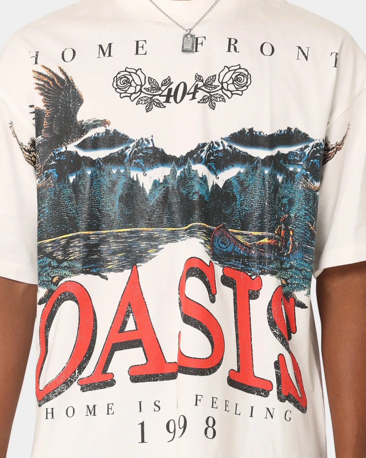 404 Oasis Vintage T-Shirt Off White