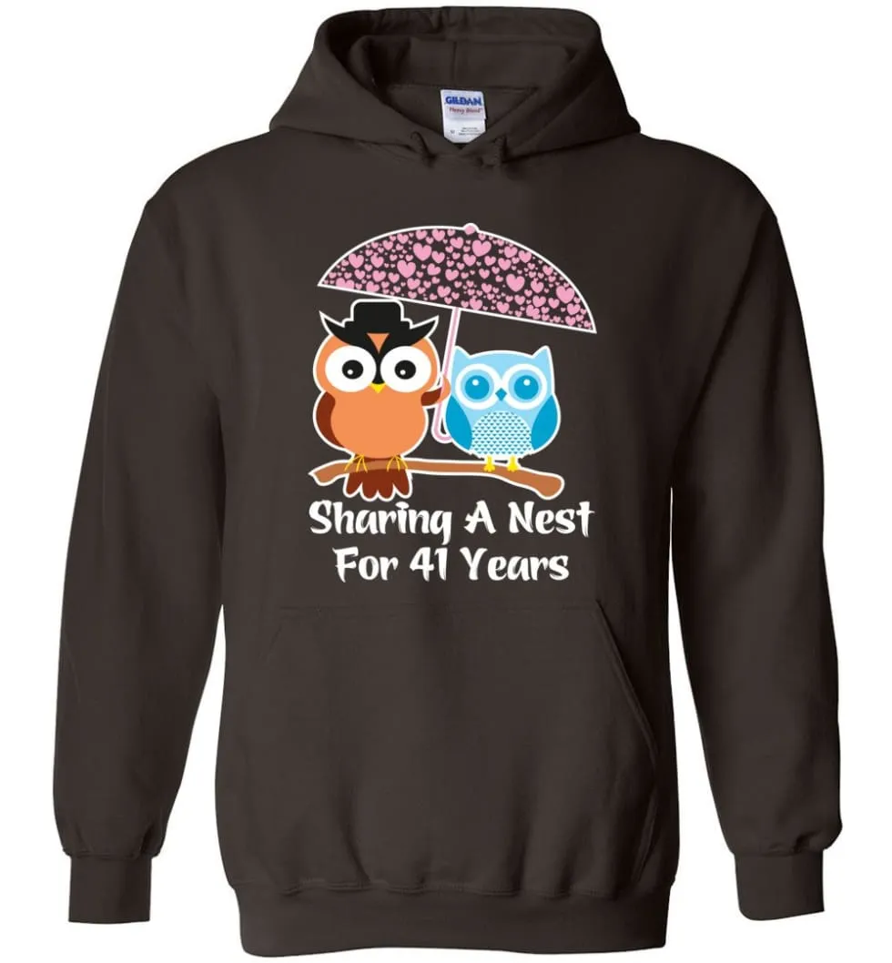 41 Years Wedding Anniversary Gifts Valentine's Day Hoodie