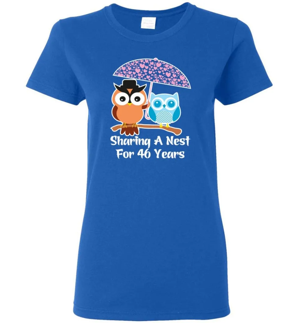 46 Years Wedding Anniversary Gifts Valentine's Day Women Tee