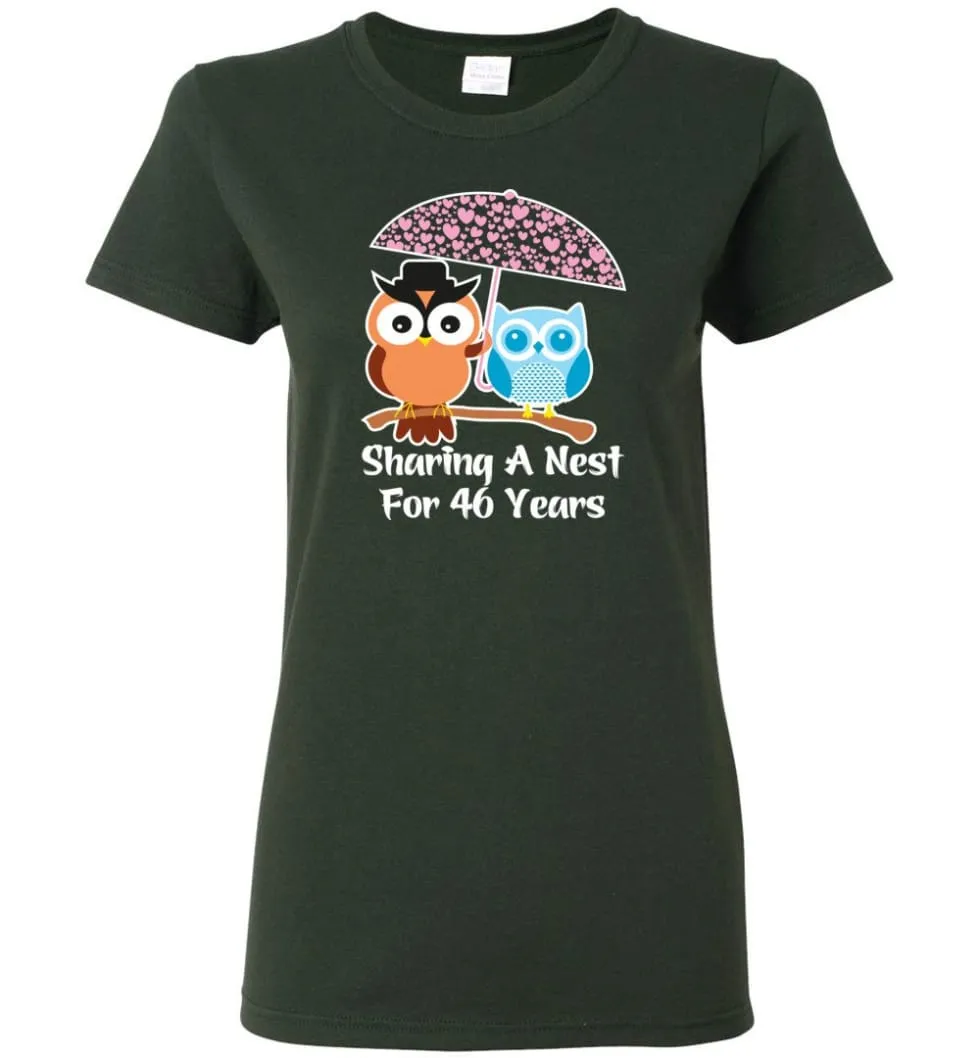 46 Years Wedding Anniversary Gifts Valentine's Day Women Tee