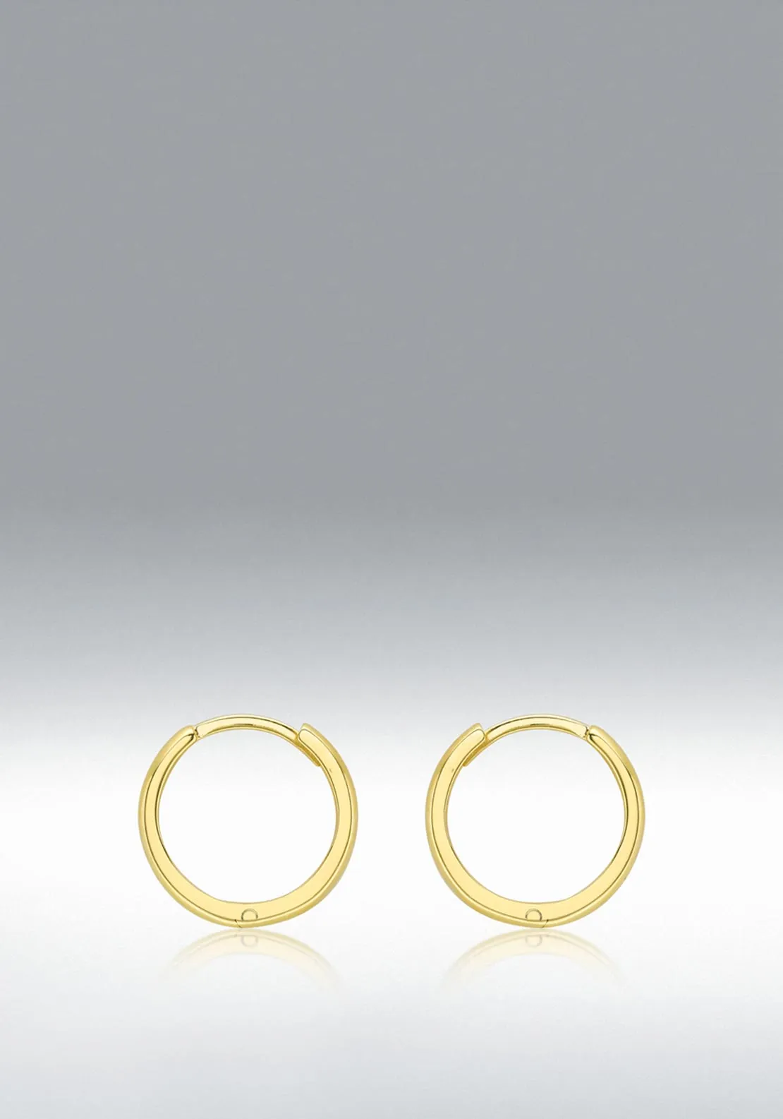 9 Carat Creole Huggie Hoops, Yellow Gold