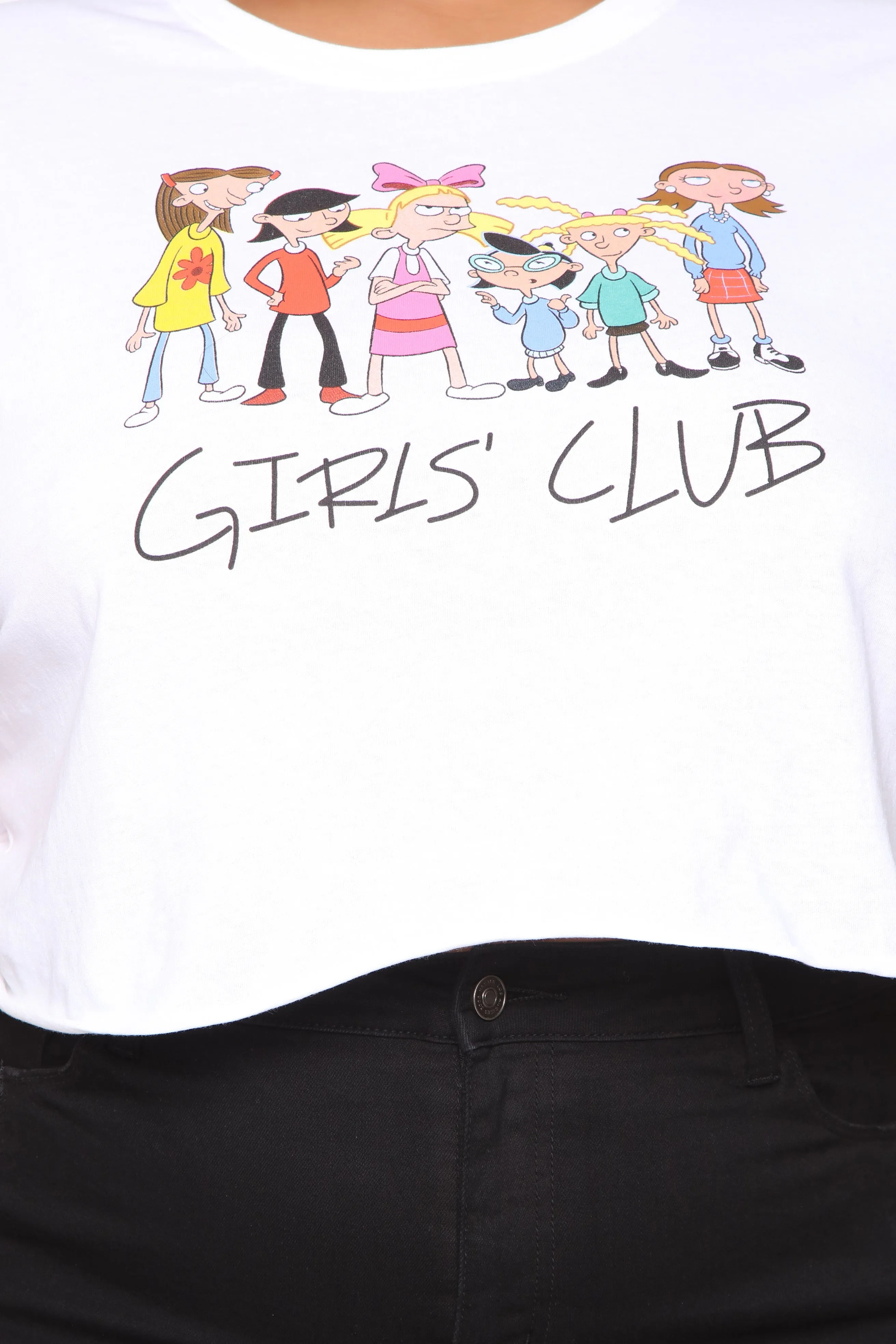 90's Kids Crop Top - White