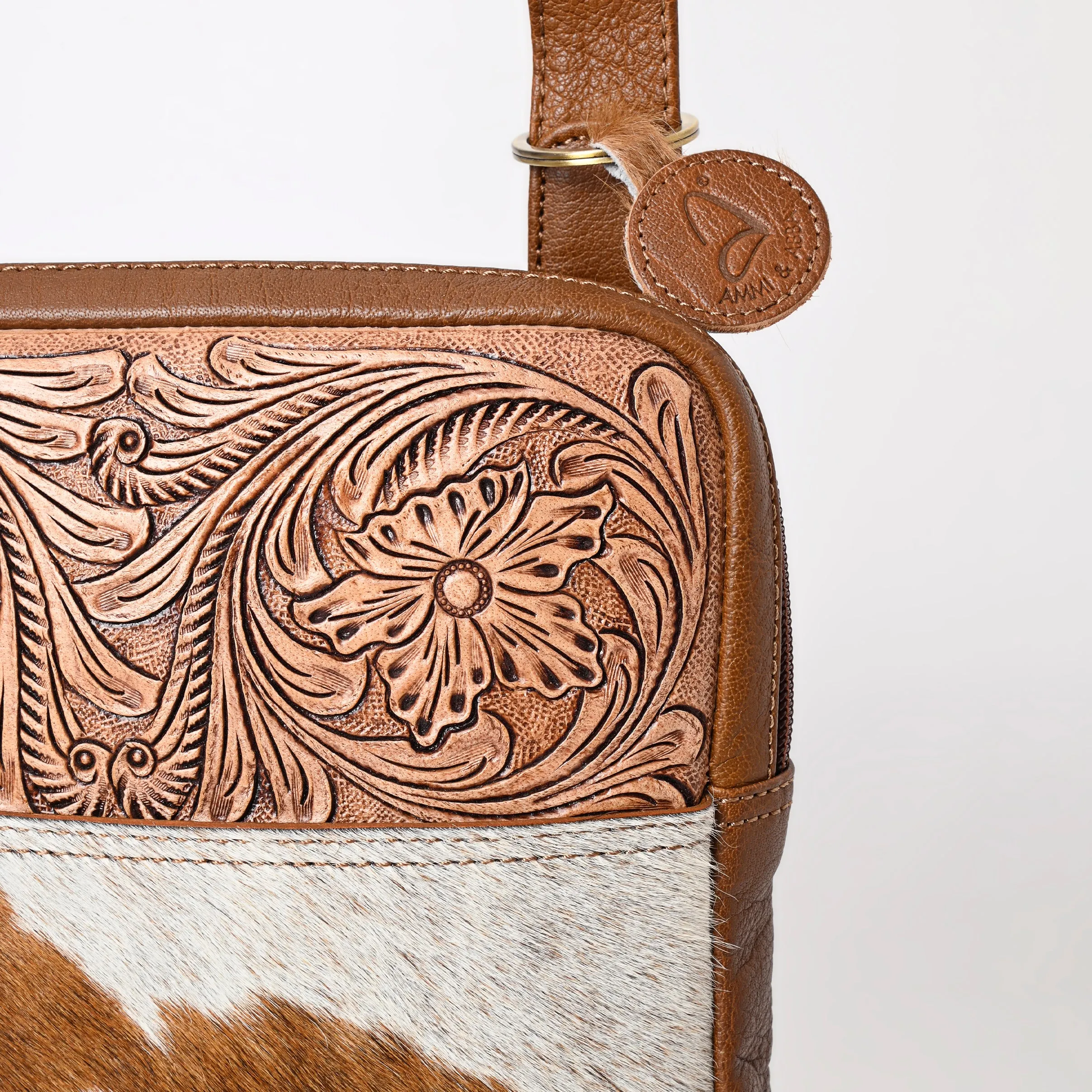 A&A-1102 Montana West 100% Genuine Hair On Cowhide Leather Crossbody