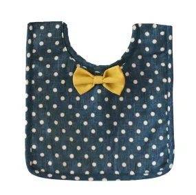 Alimrose - Bow Tie Bib - Ocean Blue Spot