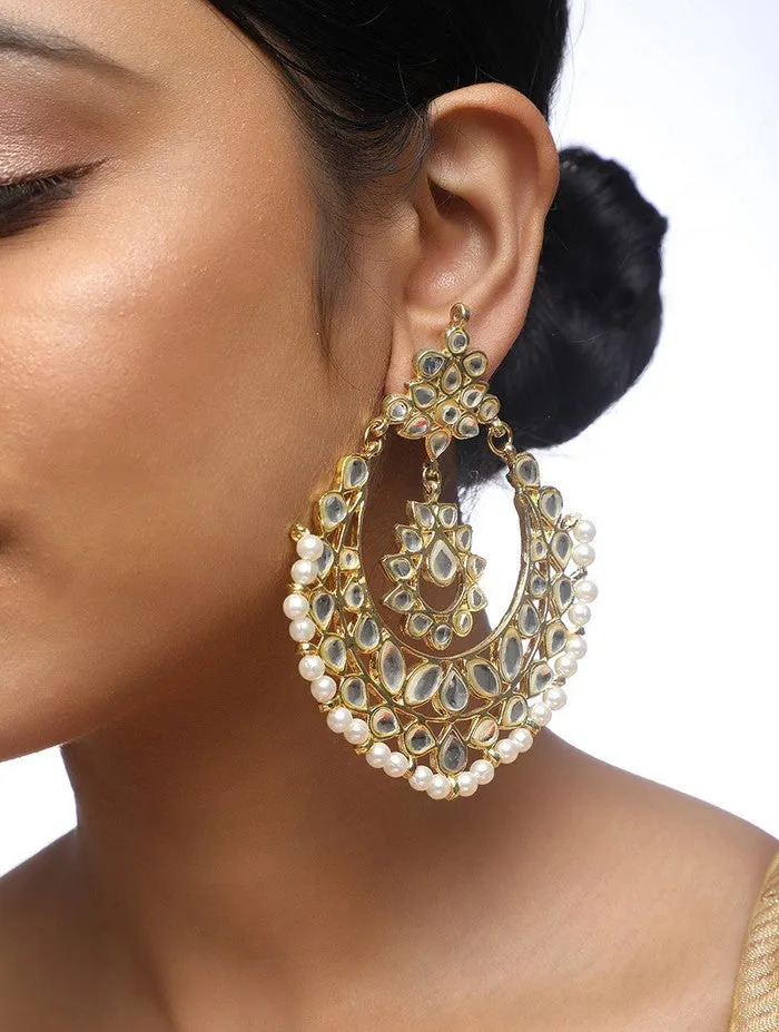 Alloy Chandelier Earrings in Gold