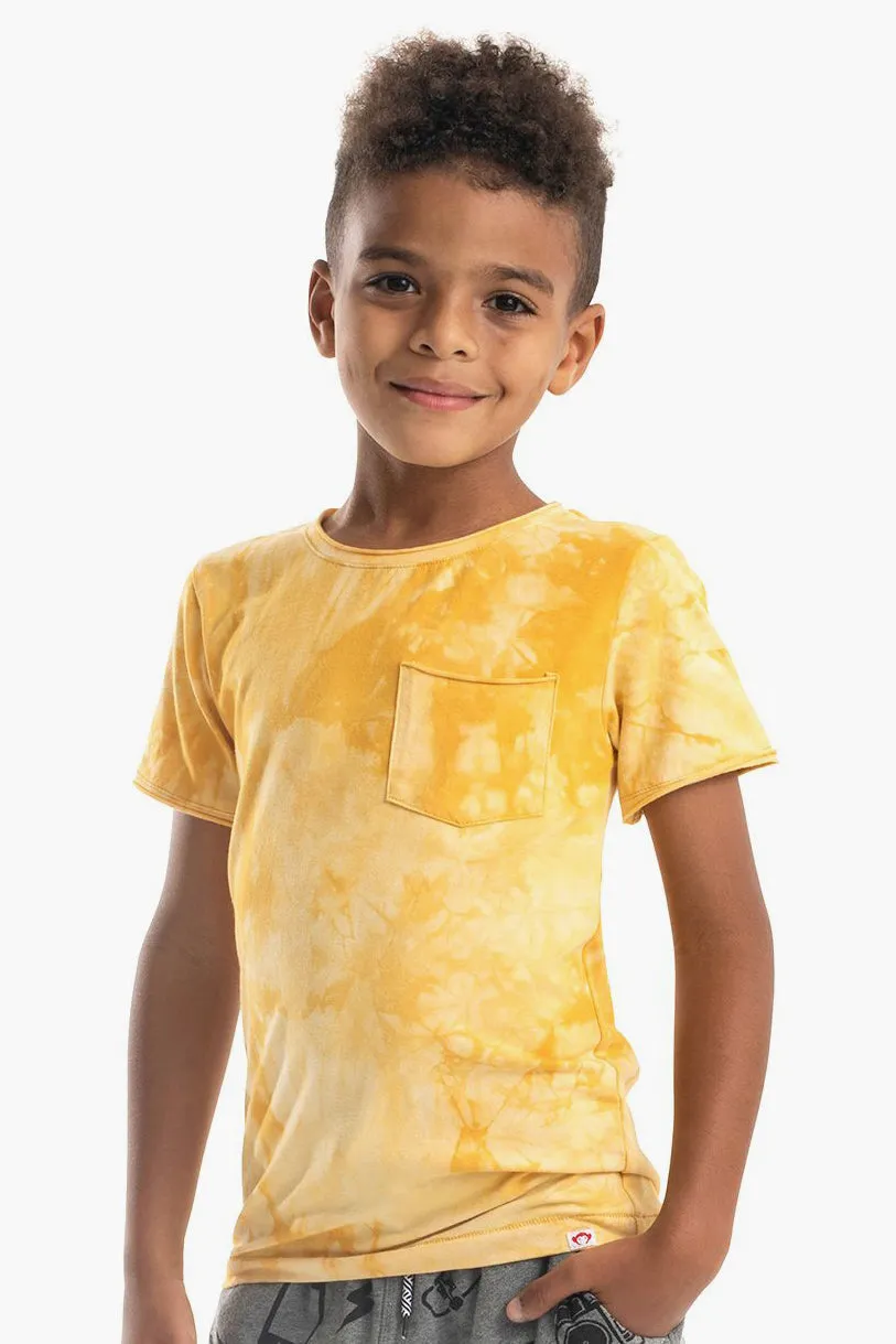 Appaman Concert Baby Boys Shirt - Lemon Tie Dye