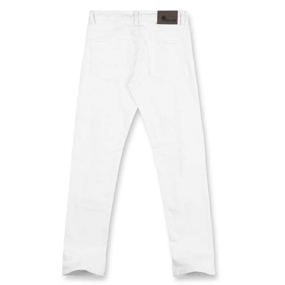 Argonaut Nations Men Ripped Skinny Fit Denim Jeans (White)