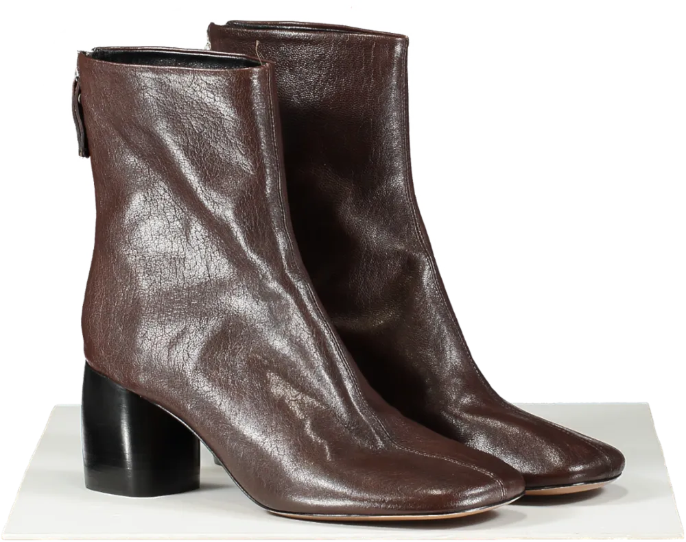 Arket Brown Leather Sock Boots UK 7 EU 40 👠