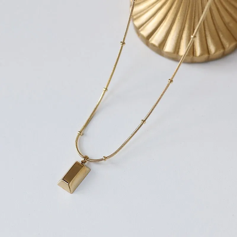 Arvo Gold Brick Necklace by Arvo