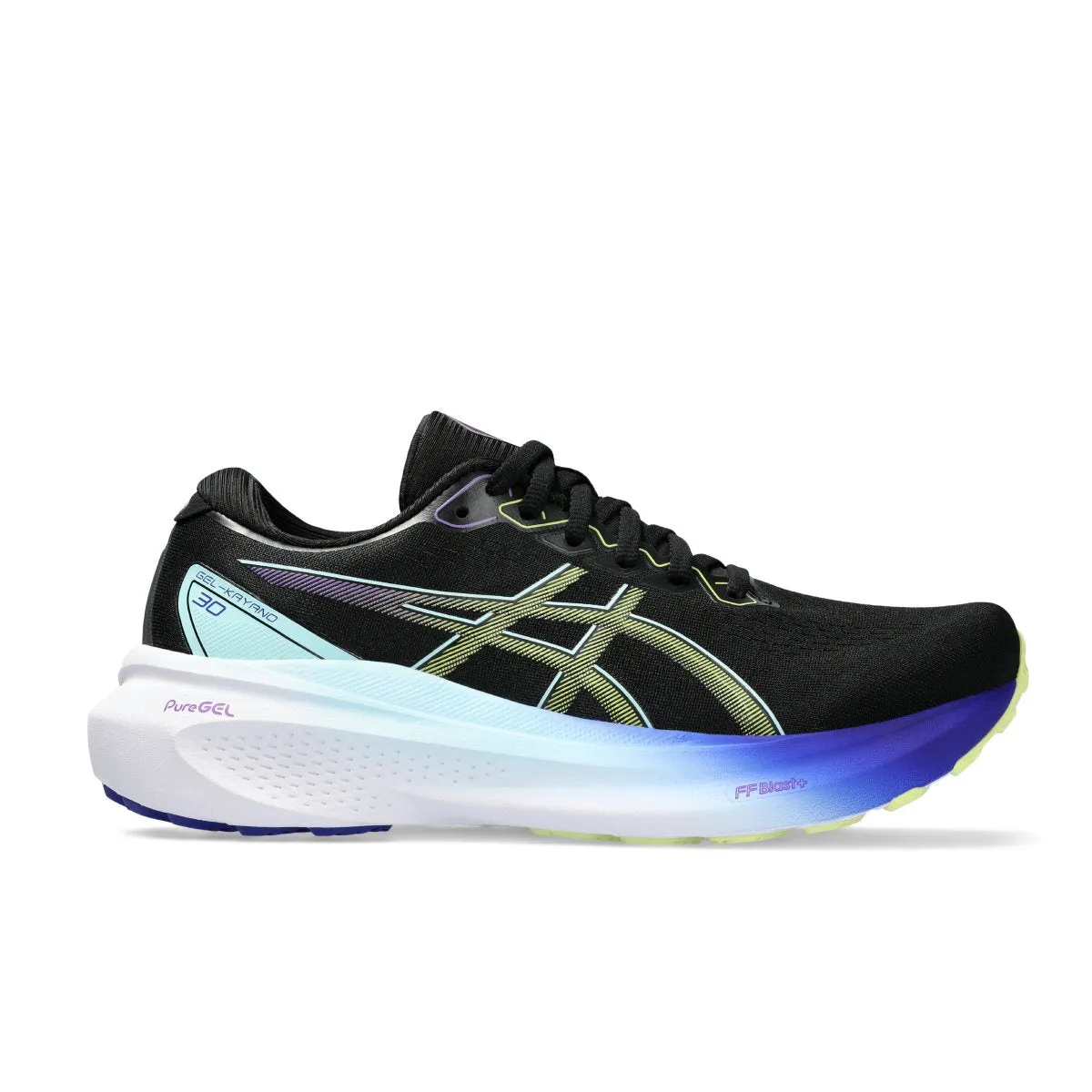 Asics Gel Kayano 30 Women Black Glow Yellow    30 