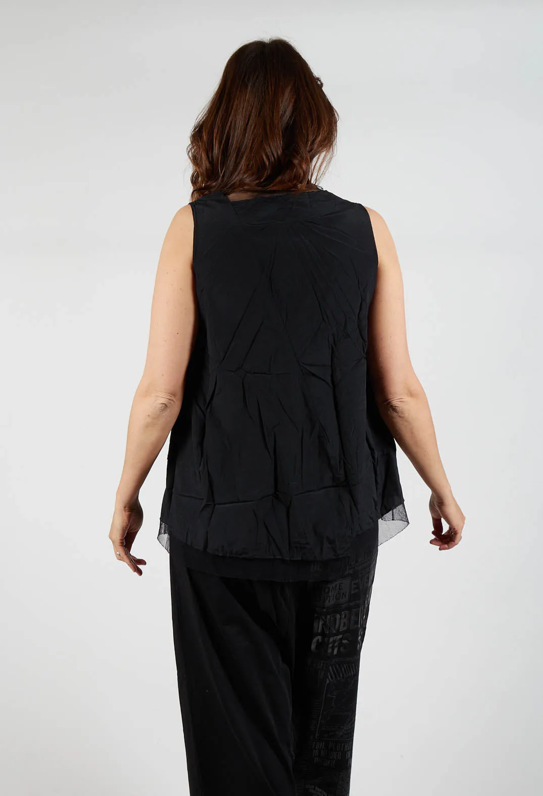 Asymmetrical A-Line Blouse in Black