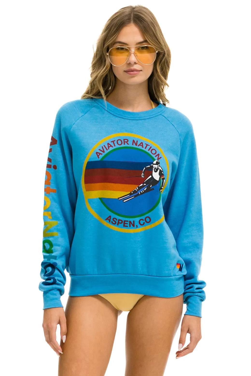 AVIATOR NATION ASPEN SWEATSHIRT - OCEAN