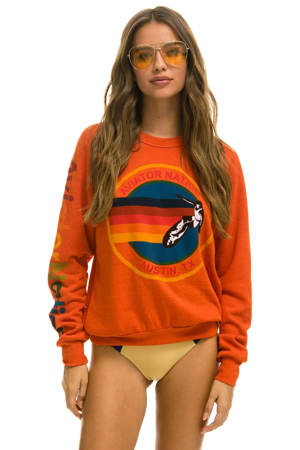 AVIATOR NATION AUSTIN SWEATSHIRT - ORANGE