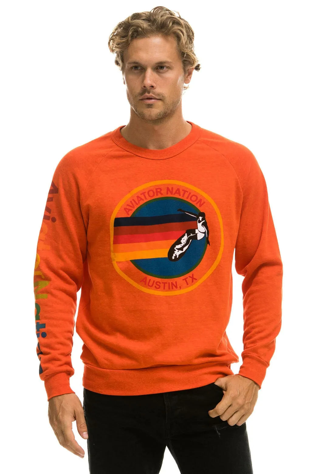 AVIATOR NATION AUSTIN SWEATSHIRT - ORANGE