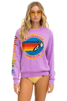 AVIATOR NATION SWEATSHIRT - NEON PURPLE