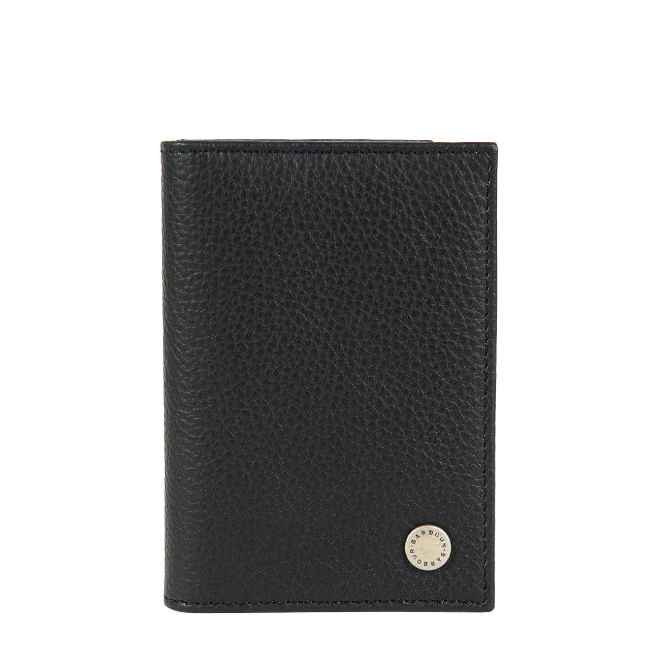 Barbour Contrast Leather Billfold Wallet Black