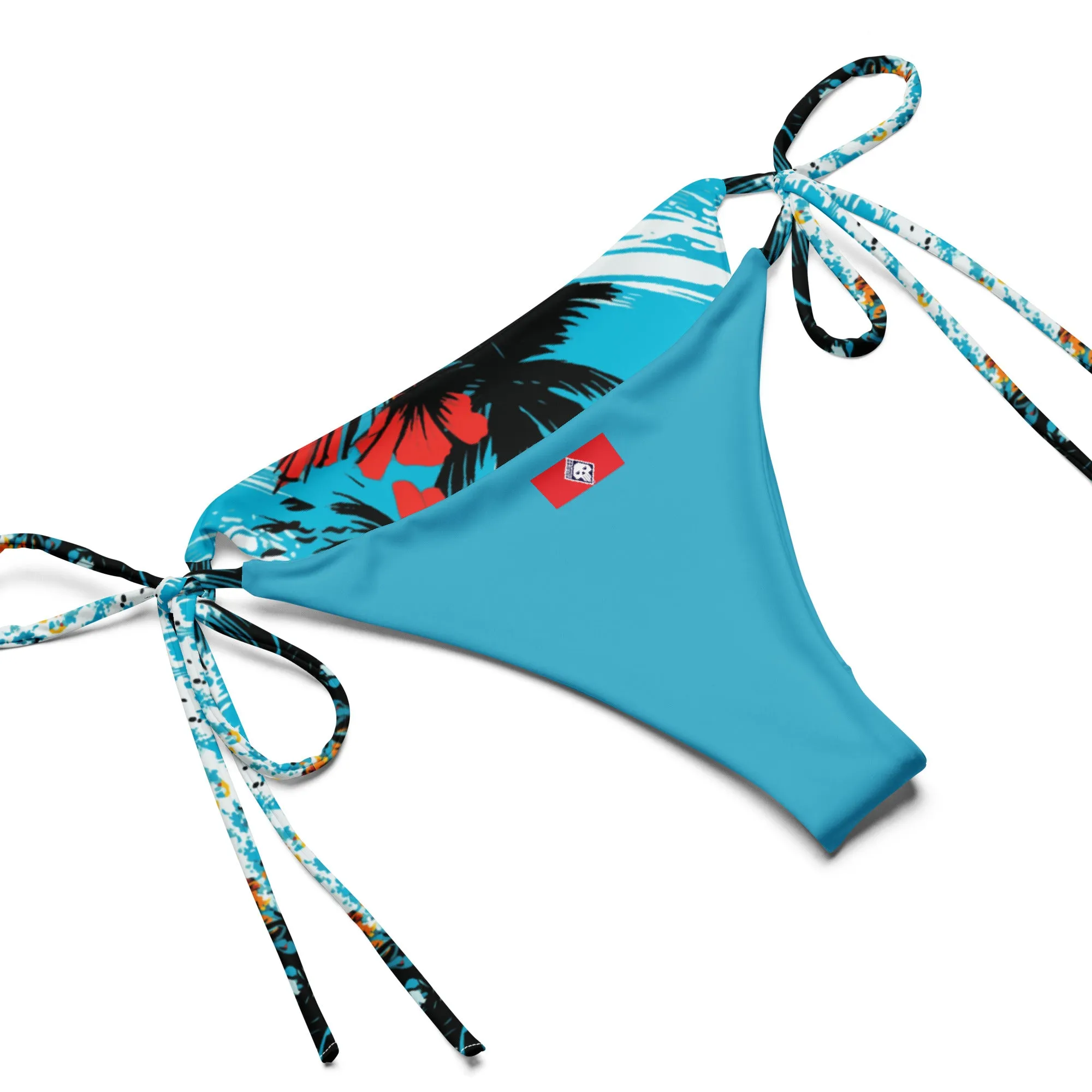 Beachside Beauty: Women's Sunset Waves 001 String Bikini