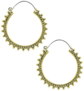 Beaded Brass Hangers - Earrings