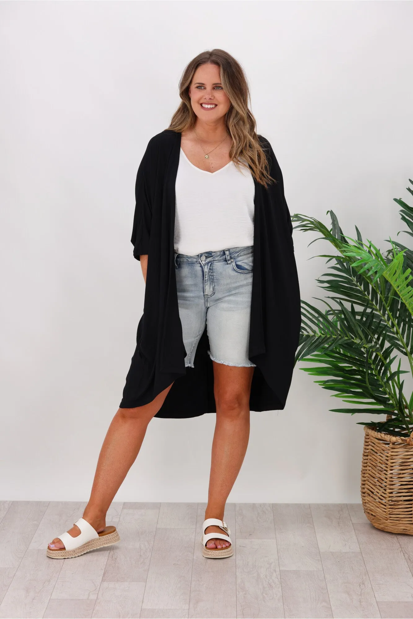 Betty Basics Magnolia Cardigan Black