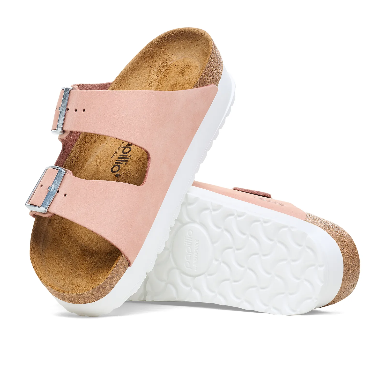 Birkenstock Arizona Chunky Slide Sandal (Women) - Soft Pink Nubuck