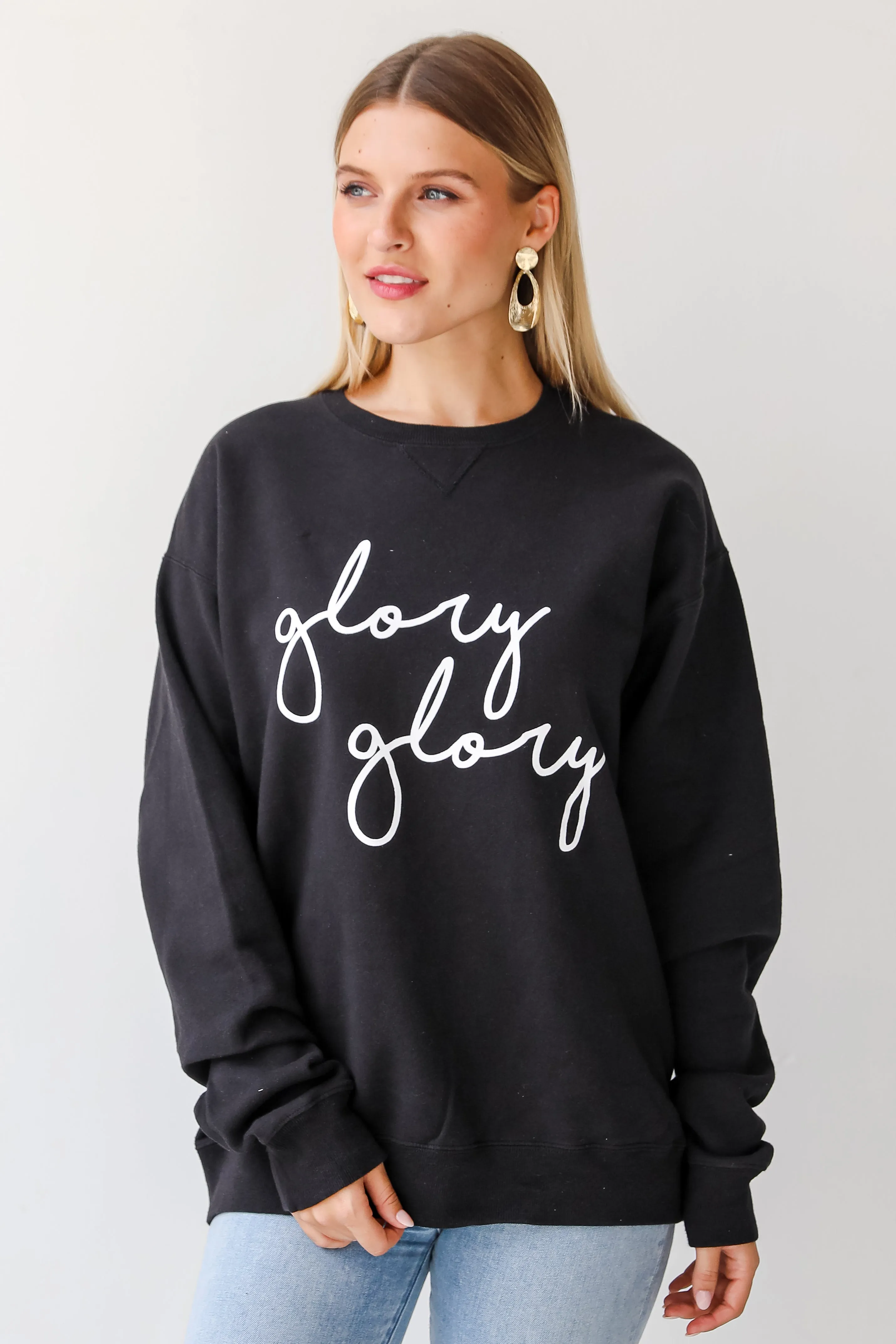 Black Glory Glory Script Sweatshirt