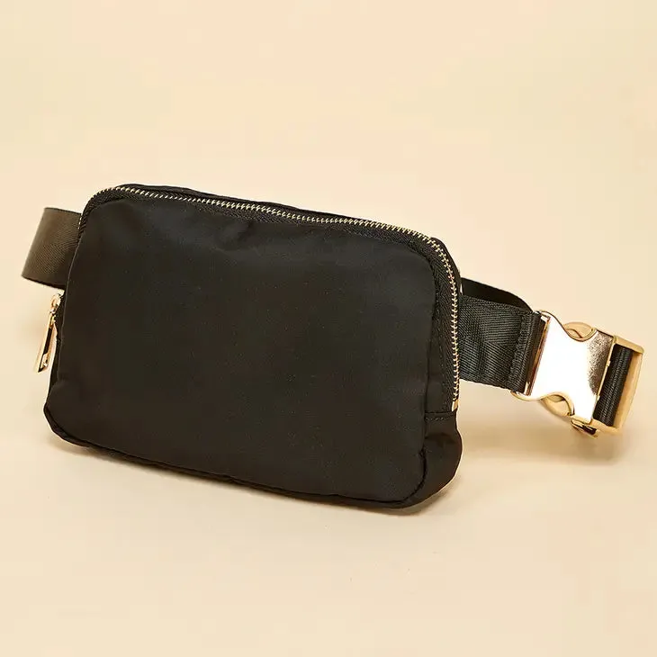 BLACK MINI BELT BAG/FANNY PACK