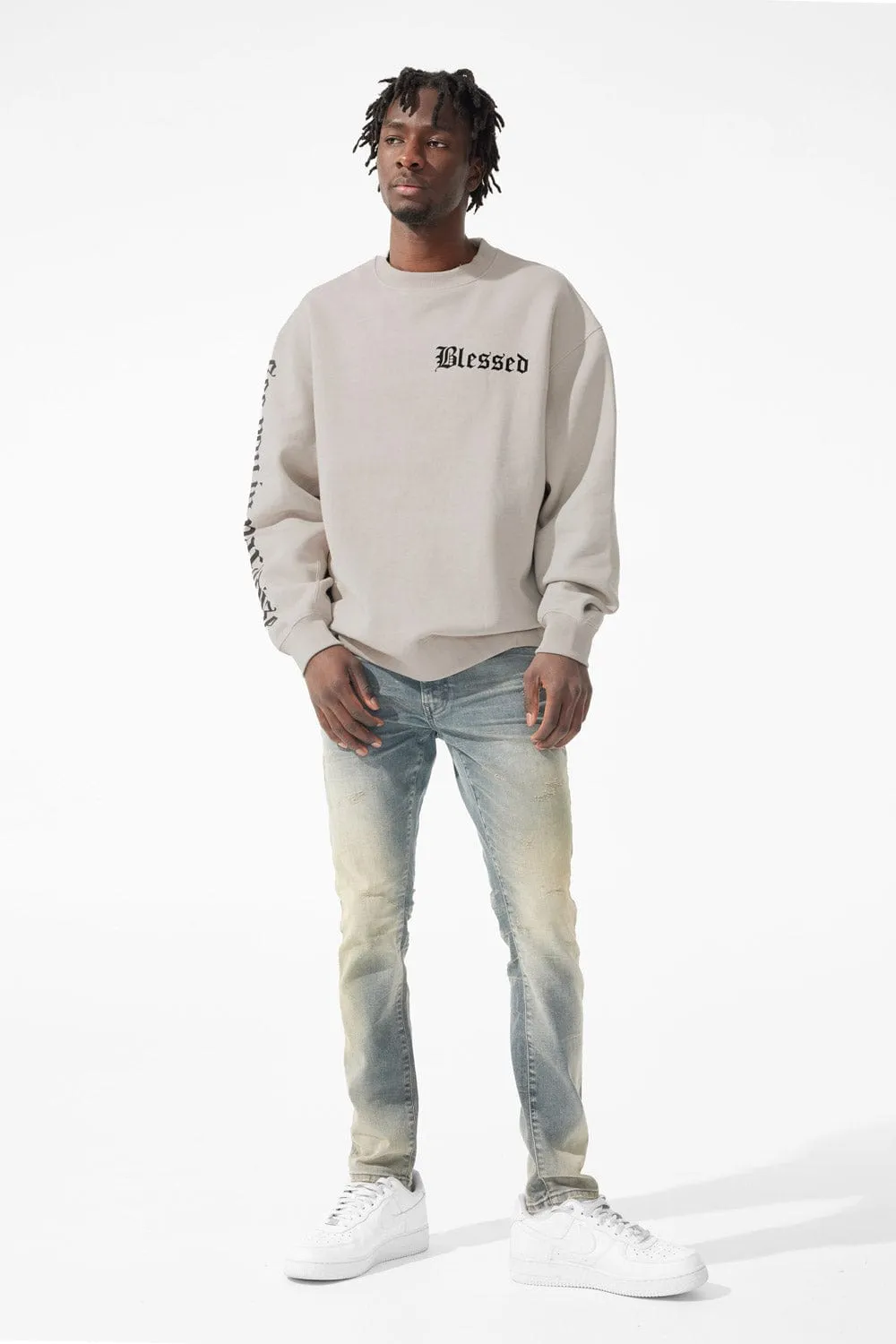 Blessed Crewneck Sweatshirt (Concrete)