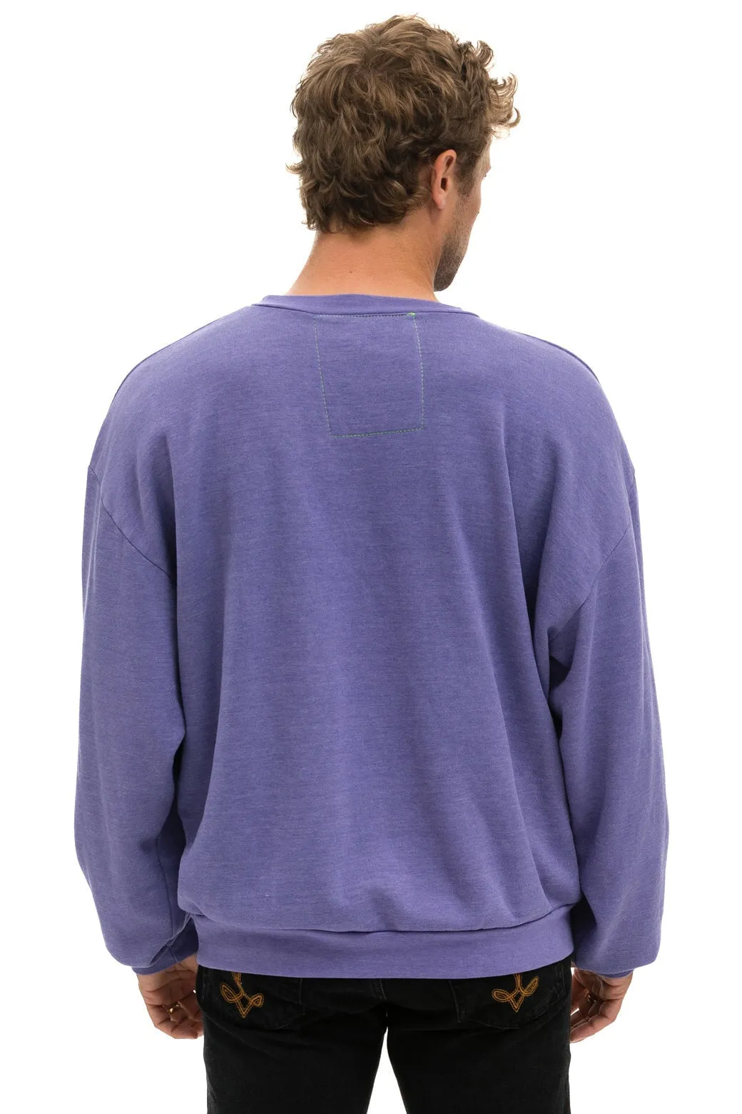 BOLT 2 RELAXED CREW SWEATSHIRT - LAVENDER // NEON PINK