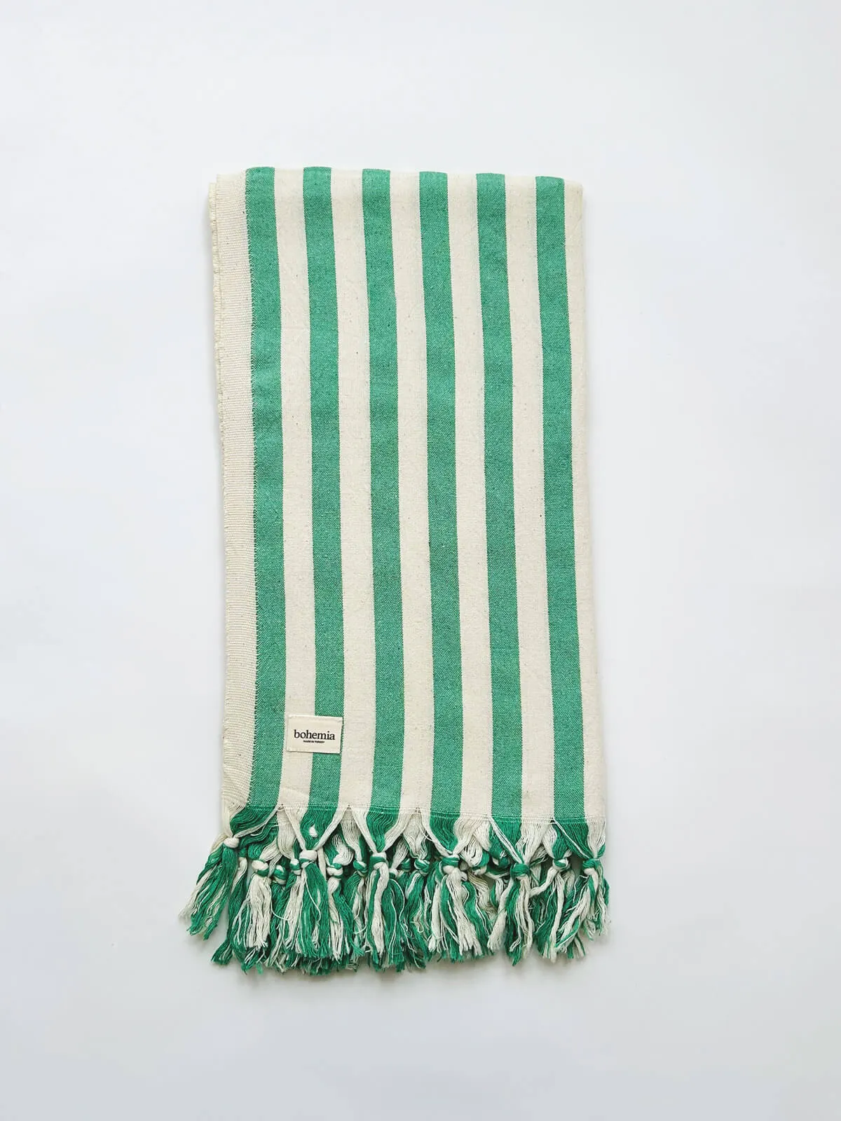 Brighton Stripe Hammam Towel, Green