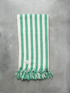 Brighton Stripe Hammam Towel, Green