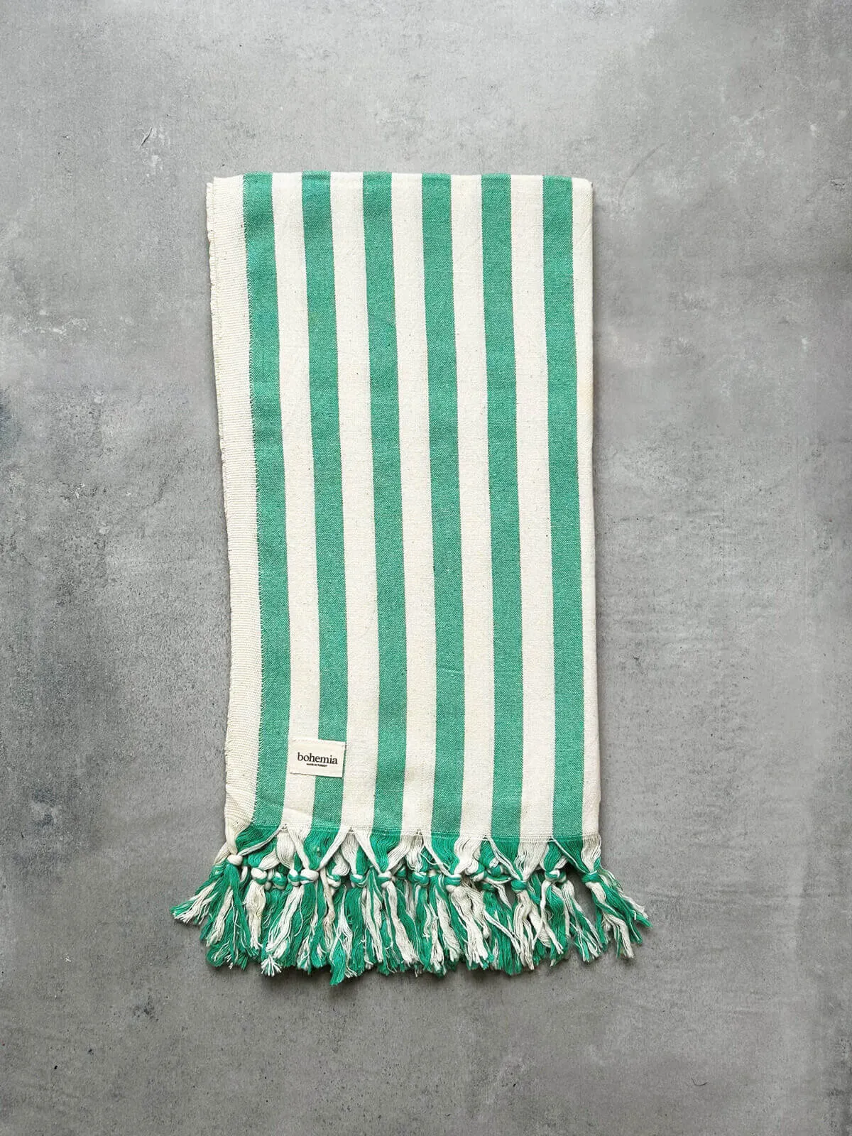 Brighton Stripe Hammam Towel, Green