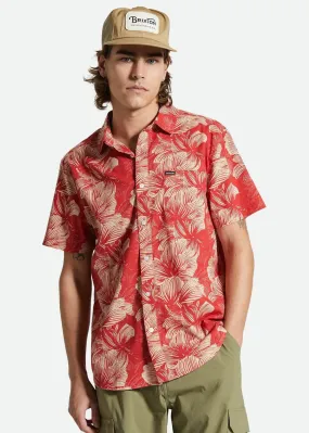 Brixton Men's Charter Floral Print Shirt Red