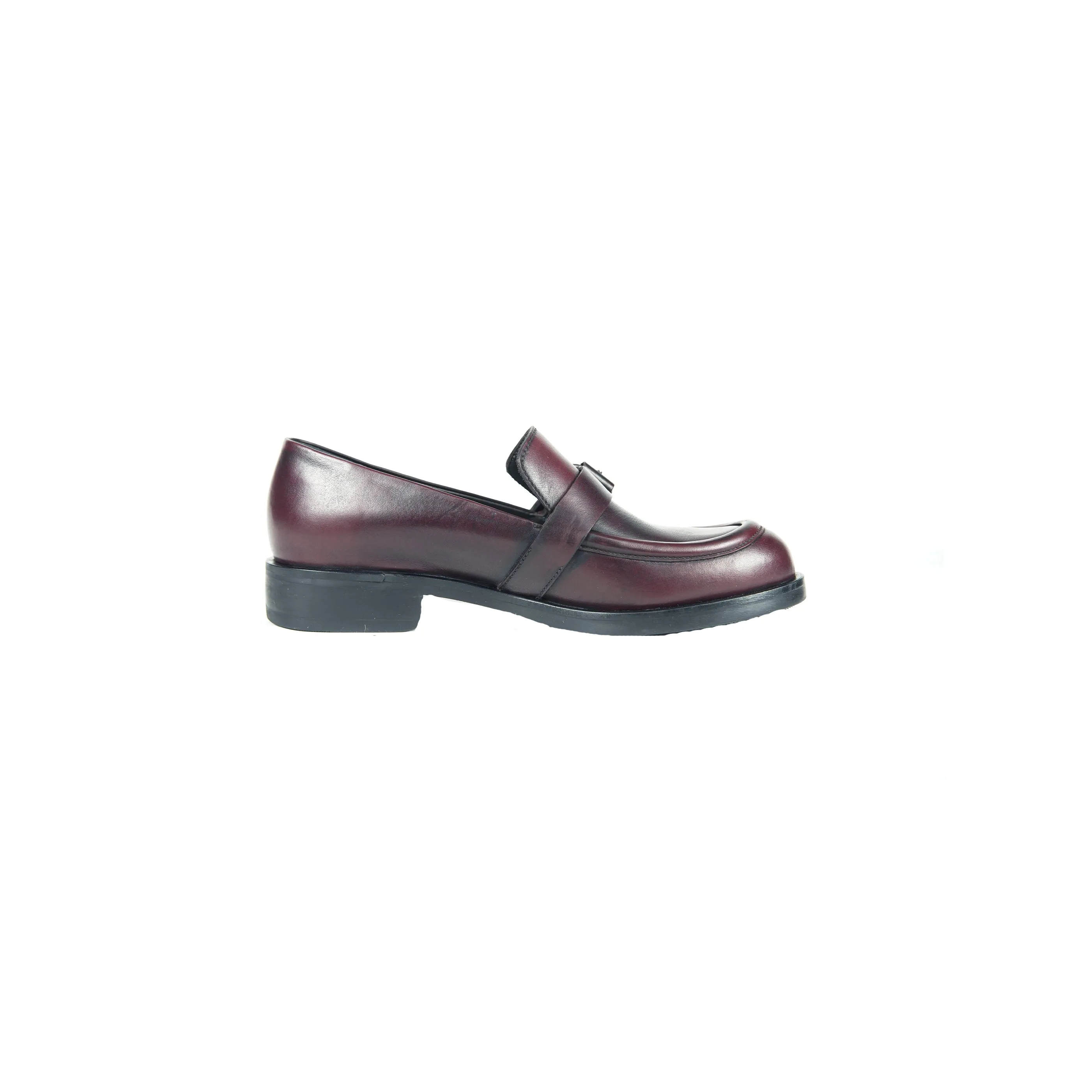 Buckle Moccasin Spazzolato Burgundy