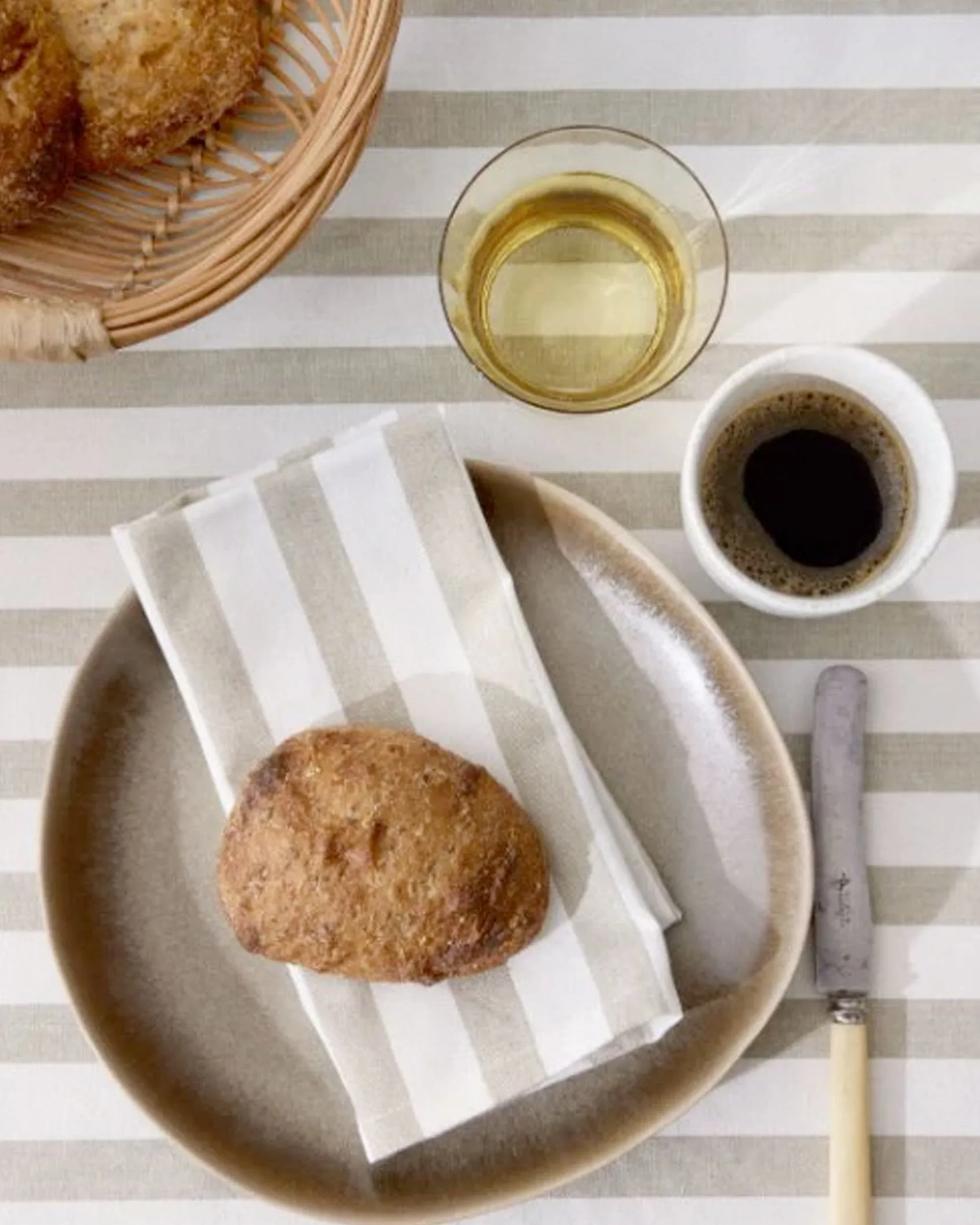 Bungalow Rimini Stripe Tablecloth - Desert