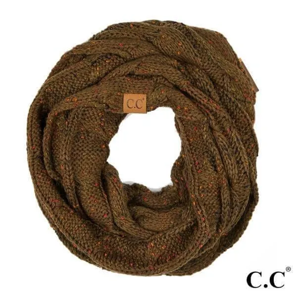 C. C Cable Knit Confetti Scarf