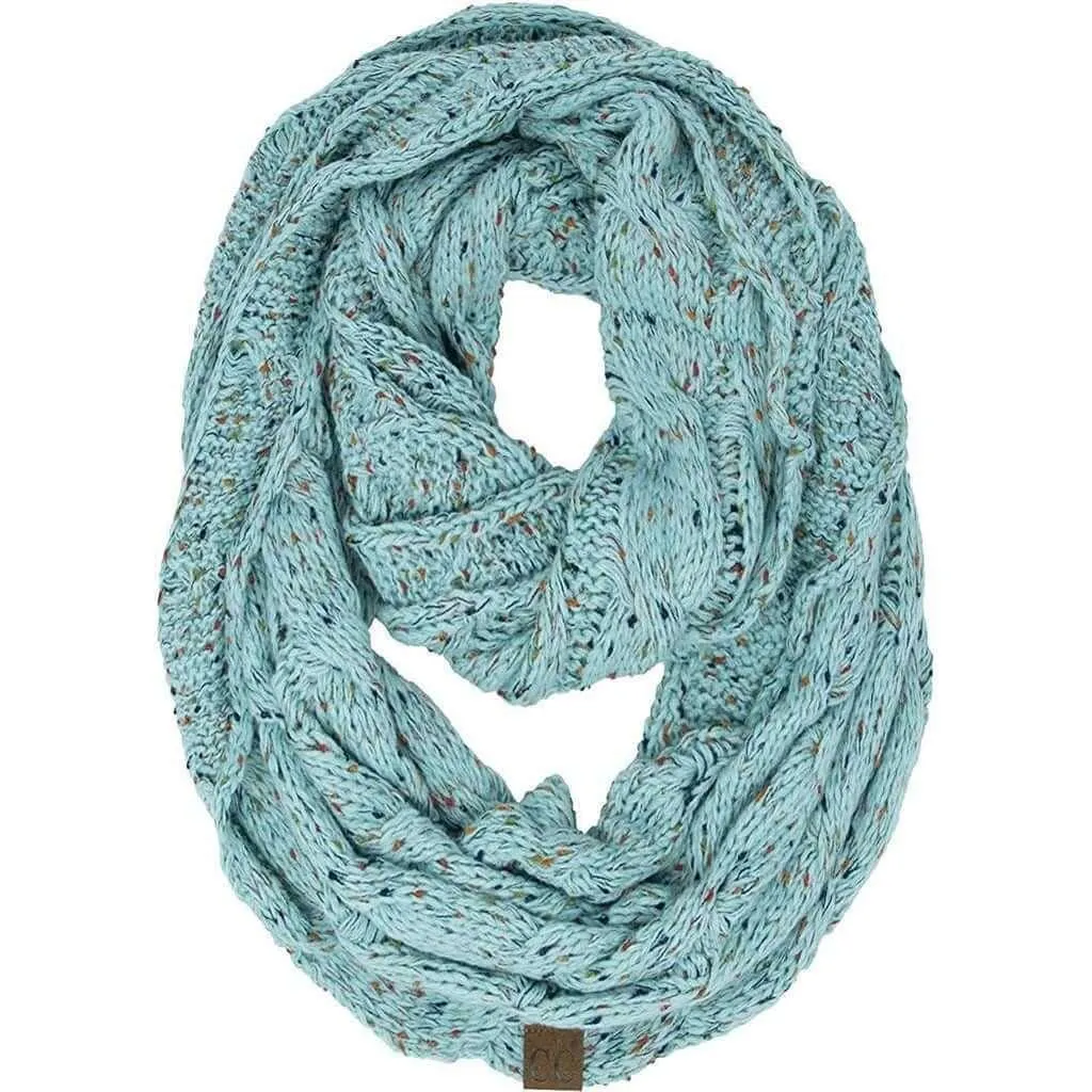 C. C Cable Knit Confetti Scarf