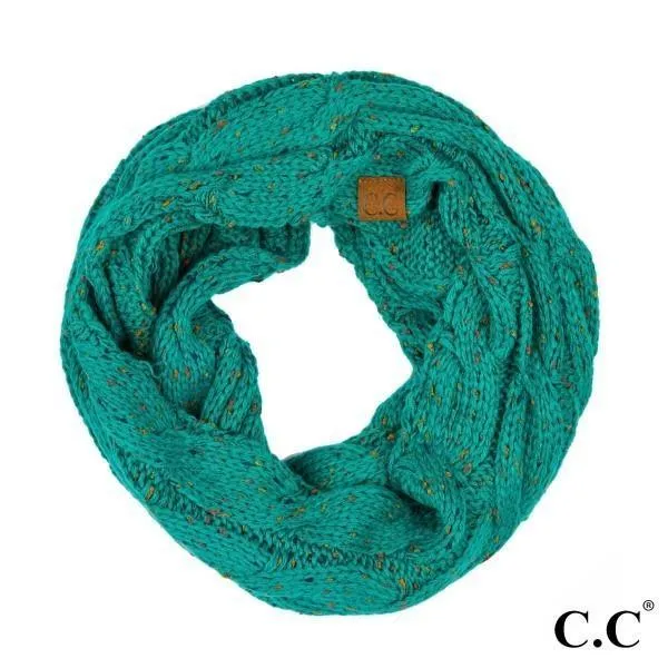 C. C Cable Knit Confetti Scarf