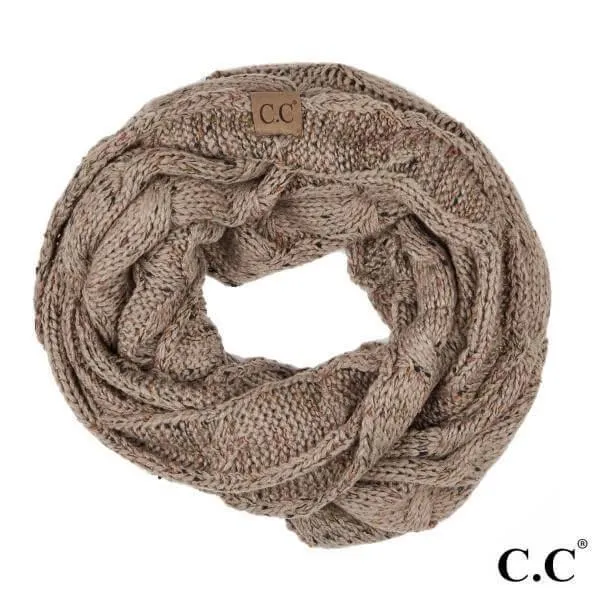 C. C Cable Knit Confetti Scarf