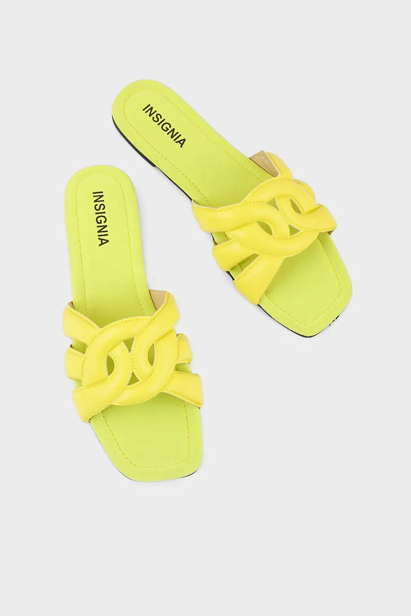 Casual Slip On I38574-Yellow